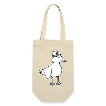 Möwe Anarchie – Freche maritim Hipster Küstenkunst - Geschenkbeutel für Flaschen - Natur - Vorne