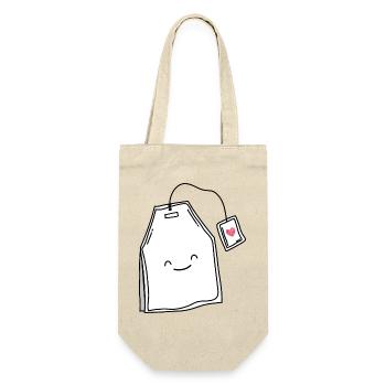 Tea lover tea smile - Gift Bag for Bottles - nature - Front