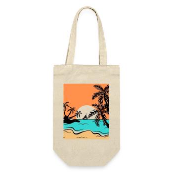 Sérénité tropicale au coucher de soleil - Sac à bouteille - nature - Devant