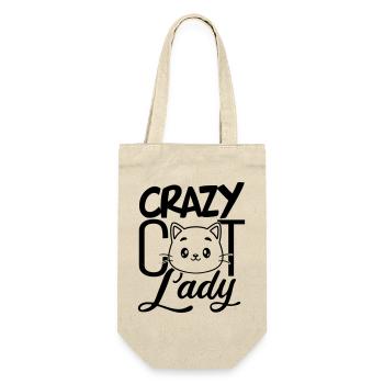 Cat-crazy girl - Gift Bag for Bottles - nature - Front