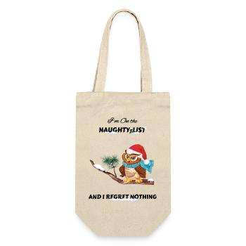 Cheeky owl on santas naughty-list - Gift Bag for Bottles - nature - Front