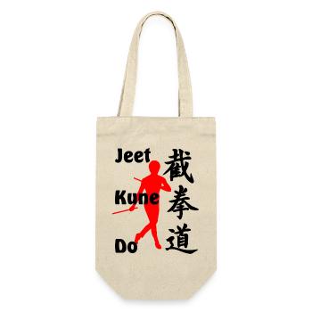 001 Kung Fu Jeet Kun Do - Geschenkbeutel für Flaschen - Natur - Vorne