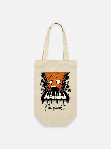 Der Pianist - Geschenkbeutel für Flaschen - Natur