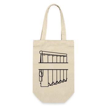 Slats transparent window coverings - Gift Bag for Bottles - nature - Front