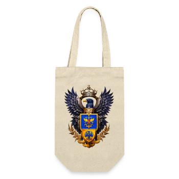 Adler mit Wappen - Geschenkbeutel für Flaschen - Natur - Vorne
