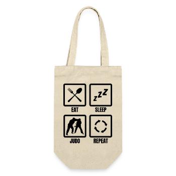 Judoka Routine - Geschenkbeutel für Flaschen - Natur - Vorne