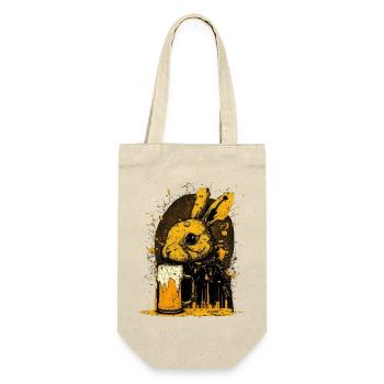 Lapins dangereusement mignons et amateurs de bière - Sac à bouteille - nature - Devant