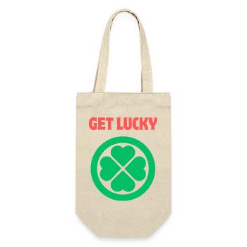 Get Lucky/Clover - Gift Bag for Bottles - nature - Front