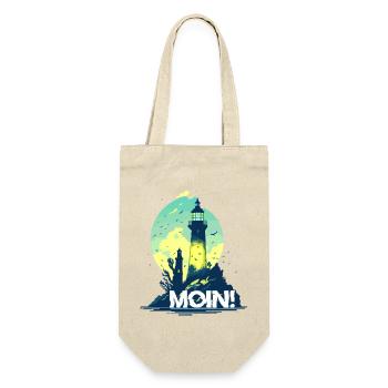 MOIN! - Geschenkbeutel für Flaschen - Natur - Vorne