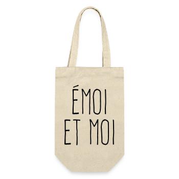 Émoi et moi - Jeu de mots poétique - Sac à bouteille - nature - Devant