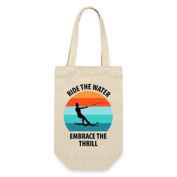 Water skis, water skis, water skiers - Gift Bag for Bottles - nature - Front