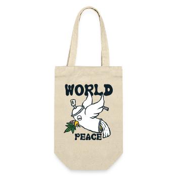 420 World Peace Dove 1 - Gift Bag for Bottles - nature - Front