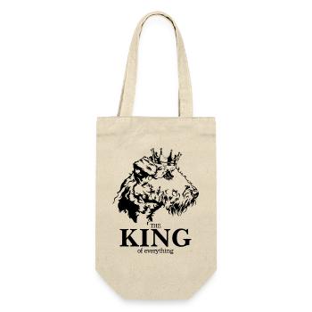 Airedale Terrier King of everything Hund Wilsigns - Geschenkbeutel für Flaschen - Natur - Vorne