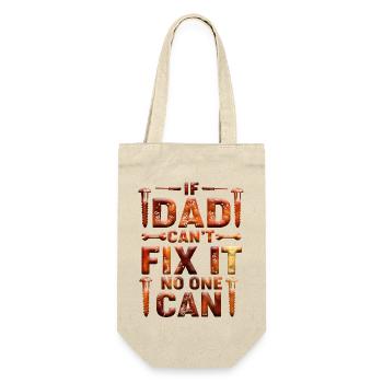 Opa, Oma, Opa, Oma, Papa, Mama, - Geschenkbeutel für Flaschen - Natur - Vorne