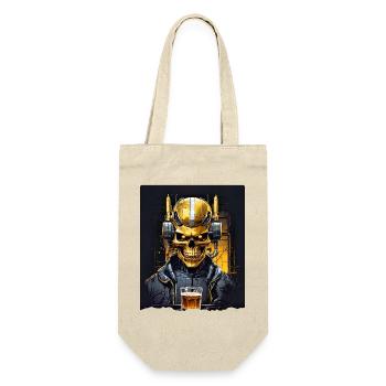 Beer Skull 0.10 - Gift Bag for Bottles - nature - Front