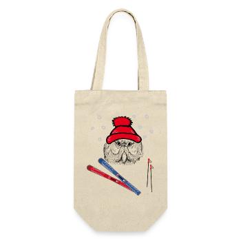 Ski jumpers, winter sports - Gift Bag for Bottles - nature - Front