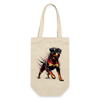 Rottweiler Hunde Deutschland Design - Geschenkbeutel für Flaschen - Natur - Vorne