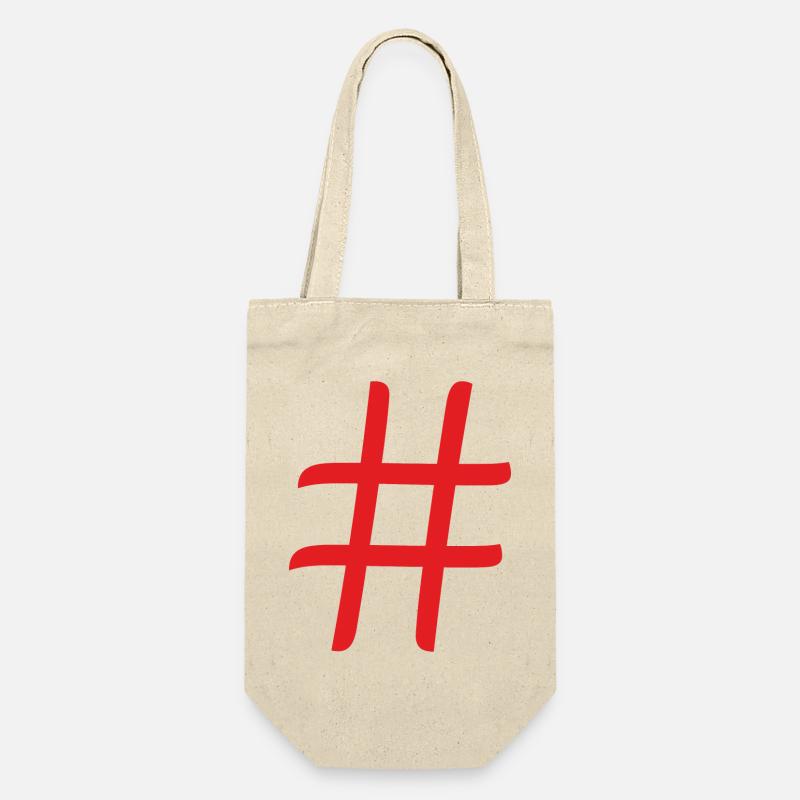 hashtag - Geschenkbeutel für Flaschen - Natur