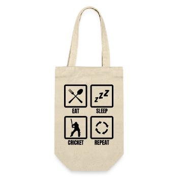 Kricket Routine - Geschenkbeutel für Flaschen - Natur - Vorne