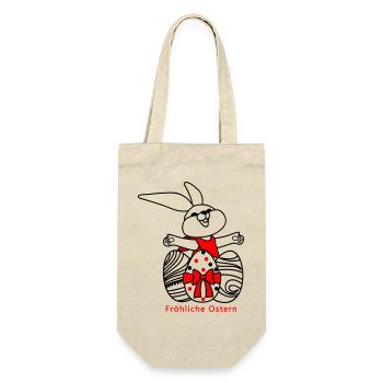 Happy Easter Easter Bunny - Gift Bag for Bottles - nature - Front