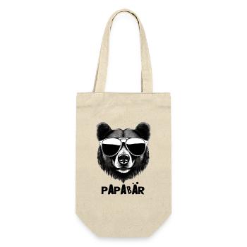 Papa – The coolest bear in the area - Gift Bag for Bottles - nature - Front