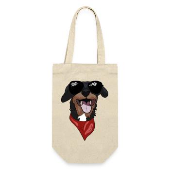 Sommer Sonne Hund - Geschenkbeutel für Flaschen - Natur - Vorne