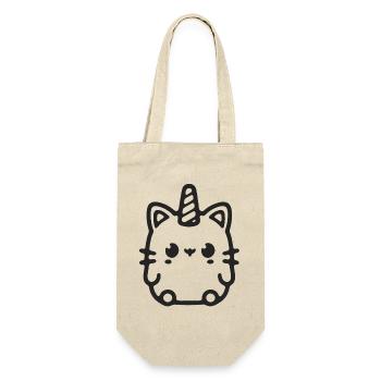 Kleines Einhorn Linienkunst - Geschenkbeutel für Flaschen - Natur - Vorne