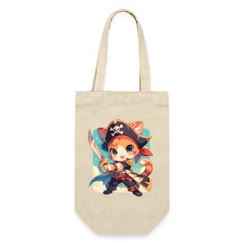 Kawaii Pirate Cat Chibi - Ahoy Adventure - Gift Bag for Bottles - nature - Front