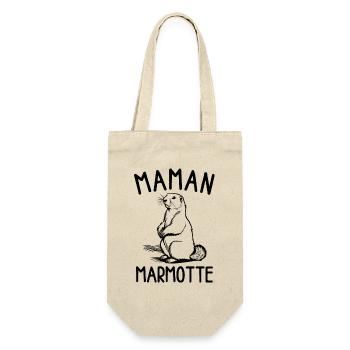 Maman marmotte - Sac à bouteille - nature - Devant