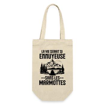 La vie serait si ennuyeuse sans les marmottes - Sac à bouteille - nature - Devant
