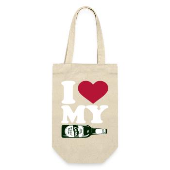 I love my beer - Gift Bag for Bottles - nature - Front