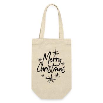 Graffiti Christmas Snow Stars Christmas Winter - Gift Bag for Bottles - nature - Front