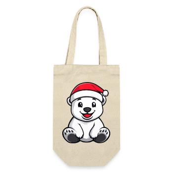 Polar Bear Christmas - Gift Bag for Bottles - nature - Front