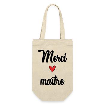 MAITRE. MAÎTRESSE. MERCI. MERCI MAÎTRESSE - Sac à bouteille - nature - Devant