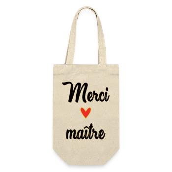 MASTER. MASTER. THANK YOU. THANK YOU, MASTER. MASTER - Gift Bag for Bottles - nature - Front