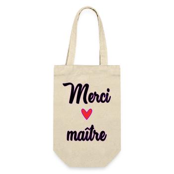 MASTER. MASTER. THANK YOU. THANK YOU, MASTER. MASTER - Gift Bag for Bottles - nature - Front