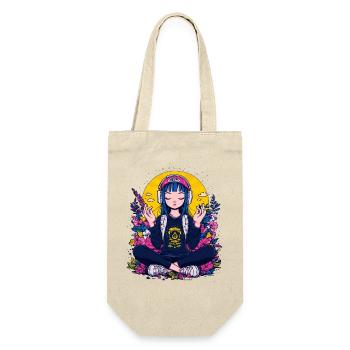Chilled girl - Geschenkbeutel für Flaschen - Natur - Vorne