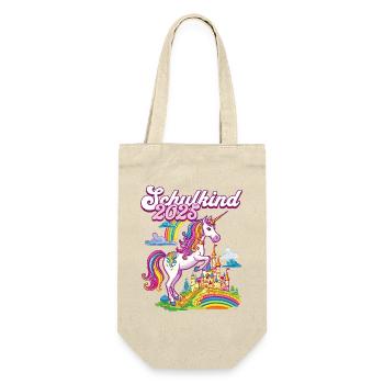 School Child 2025 Unicorn Enrollment School Student - Gift Bag for Bottles - nature - Front