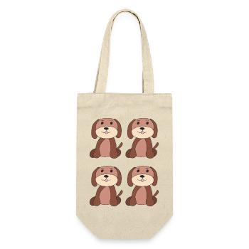 Dogs Four-Pack - Gift Bag for Bottles - nature - Front