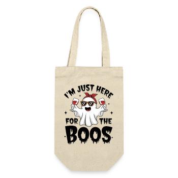 I'm Just Here for the Boos lustiges Geist Party - Geschenkbeutel für Flaschen - Natur - Vorne