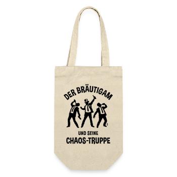 Der Bräutigam Und Seine Chaos-Truppe (JGA Bier B) - Geschenkbeutel für Flaschen - Natur - Vorne