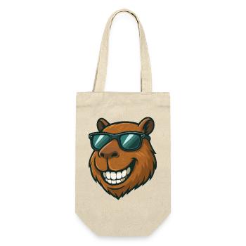 Cool Capybara avec lunettes de soleil Cartoon Joy - Sac à bouteille - nature - Devant