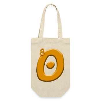 80. Geburtstag - Geschenkbeutel für Flaschen - Natur - Vorne