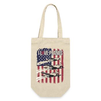 vintage Classic P 51 Flight - Gift Bag for Bottles - nature - Front