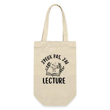 Ich kann es nicht lesen, ich - Geschenkbeutel für Flaschen - Natur - Vorne