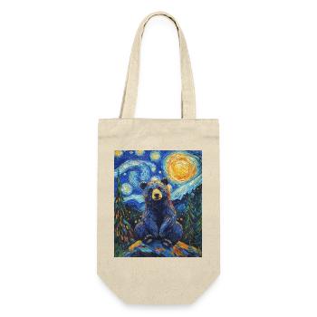 Bear Bears Van Gogh Style Starry Night - Gift Bag for Bottles - nature - Front