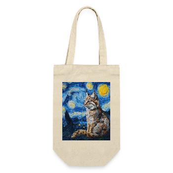 Lynx style Van Gogh étoilé - Sac à bouteille - nature - Devant