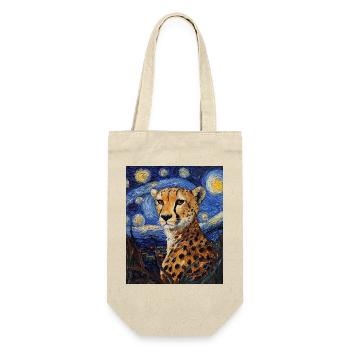 Guépard Léopard Style Van Gogh Étoilé - Sac à bouteille - nature - Devant