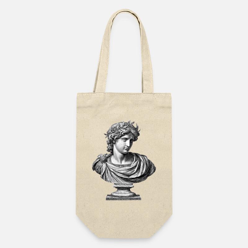 Buste antique Apollon - Gravure classique - Sac à bouteille - nature