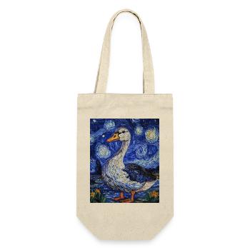 Oie canard oiseau style Van Gogh nuit étoilée - Sac à bouteille - nature - Devant